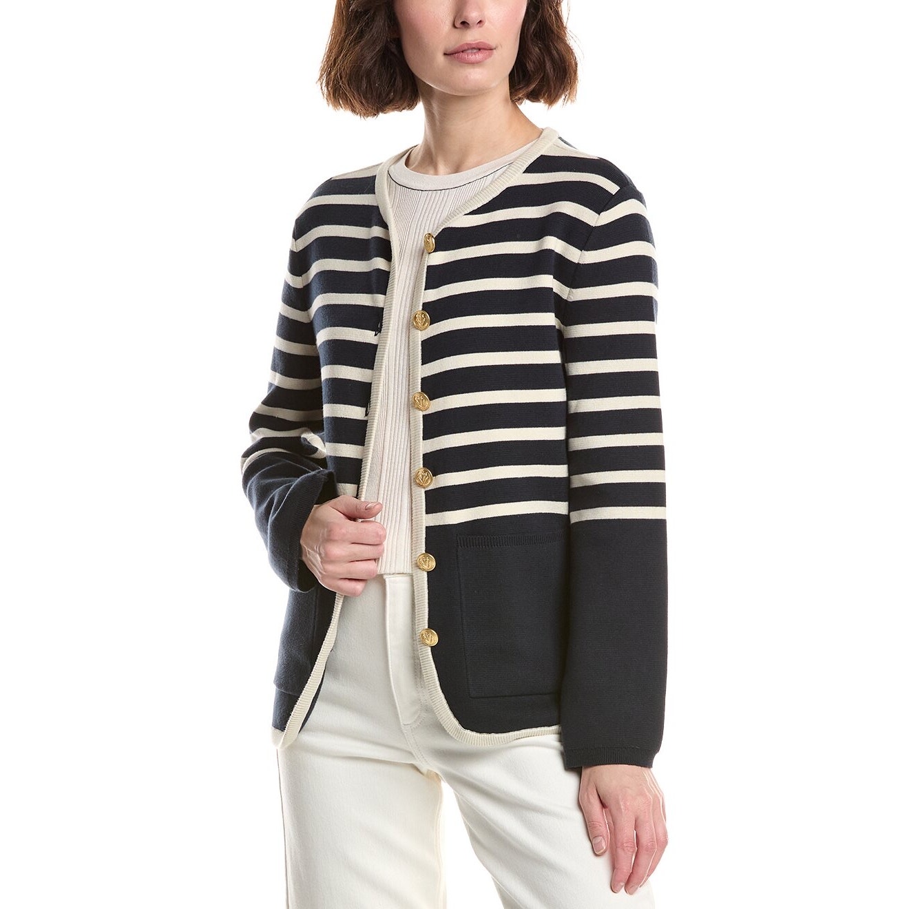Rag & Bone Dee Stripe Long Cardigan Nwt Size L